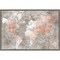 Celestial World Map (Pink) by Isabelle Z 23-in. W x 16-in. H. Canvas Wall Art Print Framed in Grey